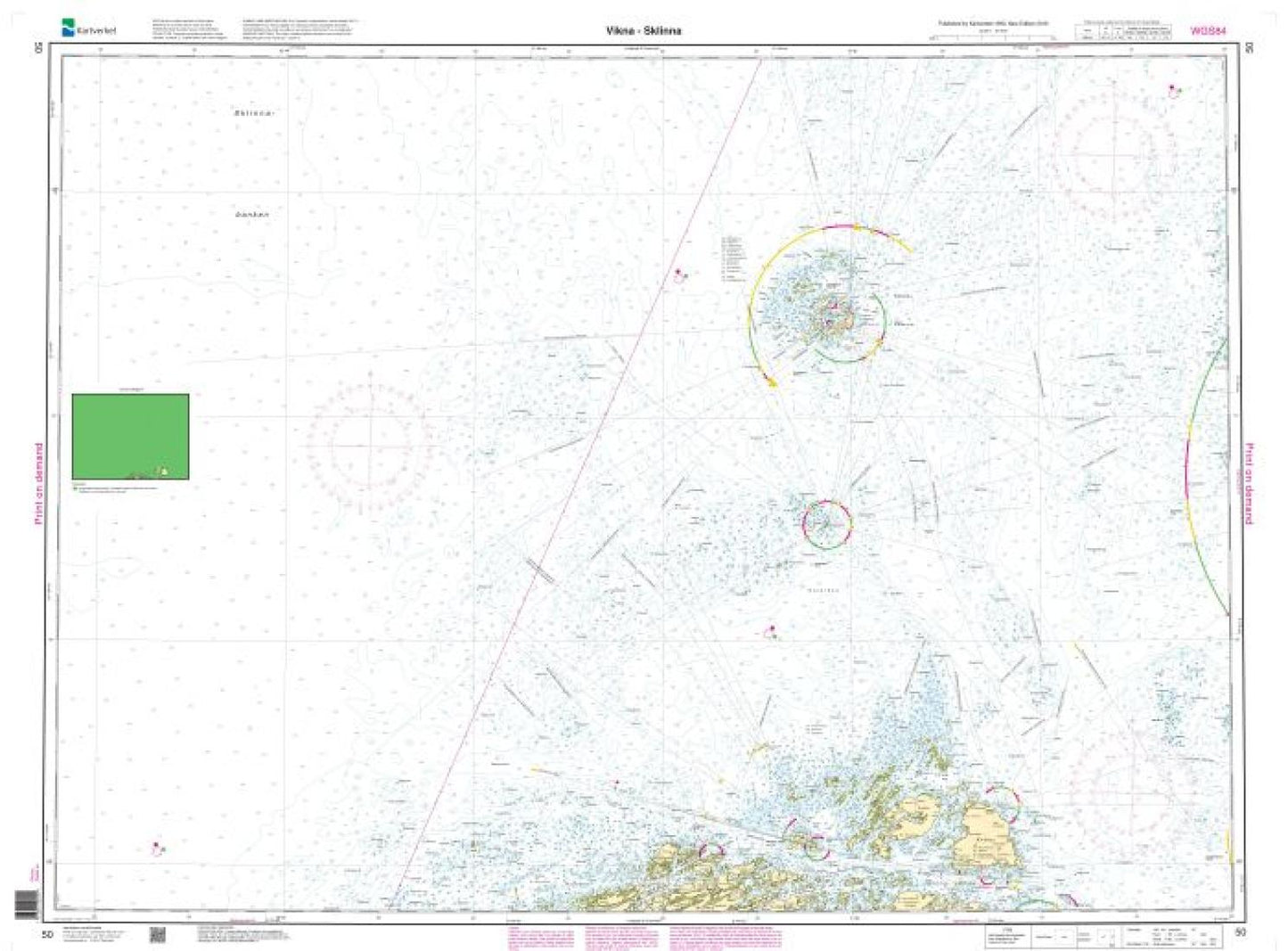 Vikna - Sklinna - 50 - Norway Kartverket Nautical Charts