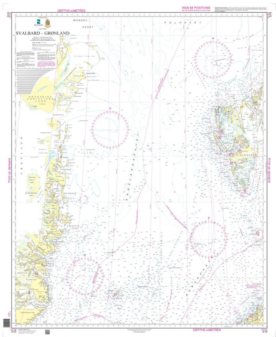 Svalbard - Grønland - 515 - Norway Kartverket Nautical Charts