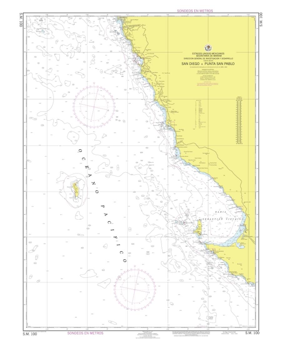SAN DIEGO A PUNTA SAN PABLO - 100 - Mexico Nautical Charts by SEMAR