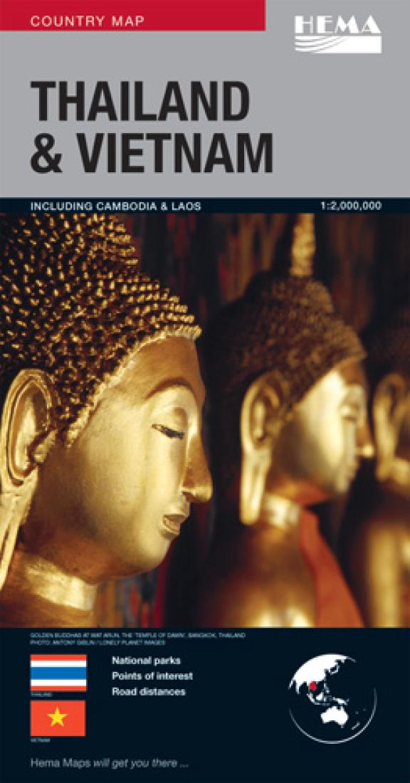 Thailand and Vietnam : country map
