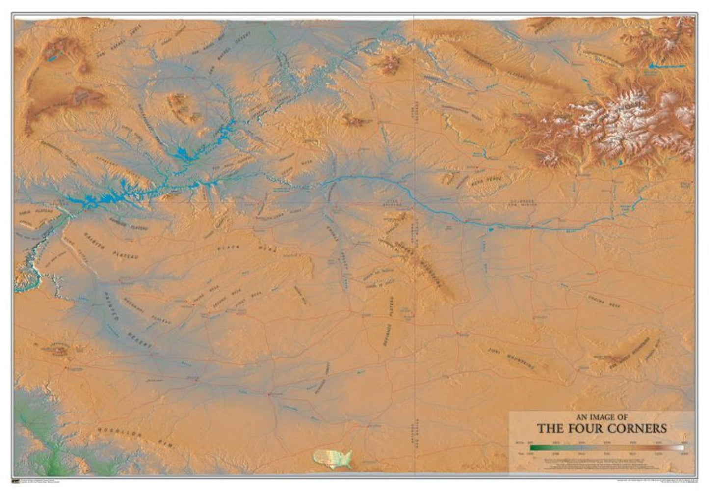 Four Corners AZ/NM/CO/UT 27x39