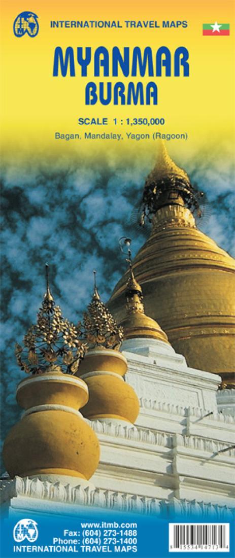 Myanmar/Burma Travel Map