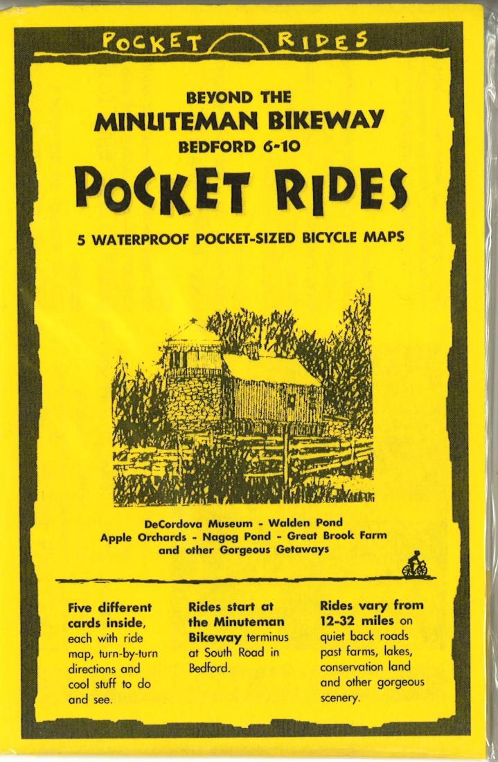 Beyond the Minuteman bikeway : Bedford 6-10 : pocket rides : 5 waterproof pocket-sized bicycle maps