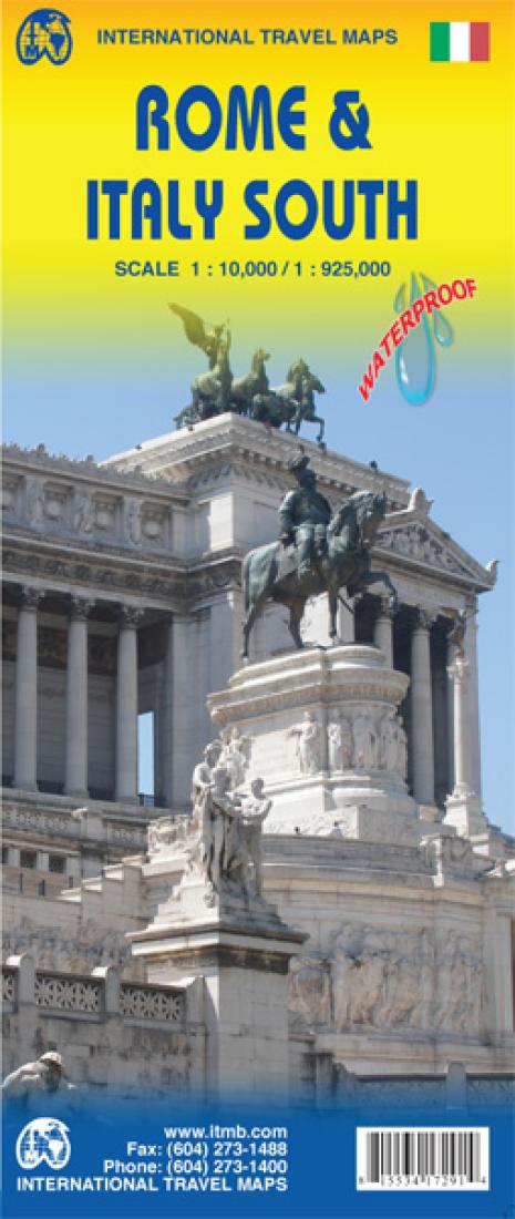 Rome & Italy South Travel Map