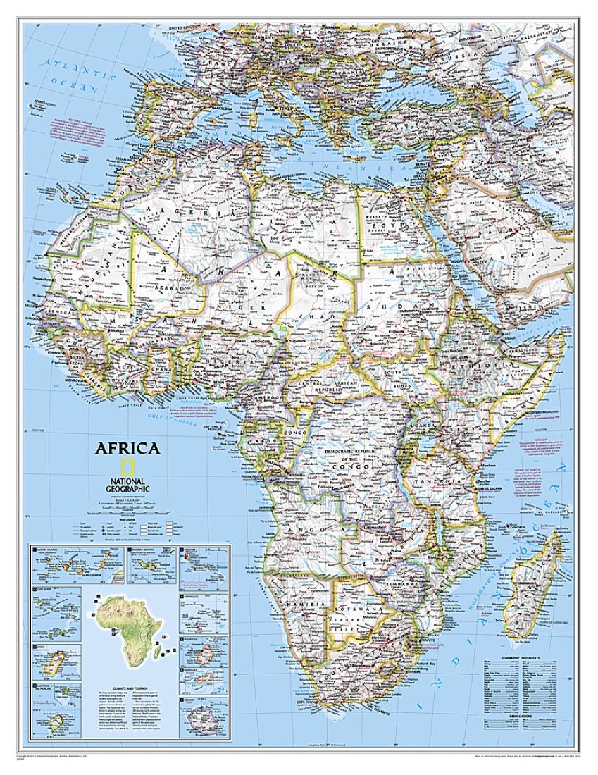 Africa : enlarged  (Tubed)