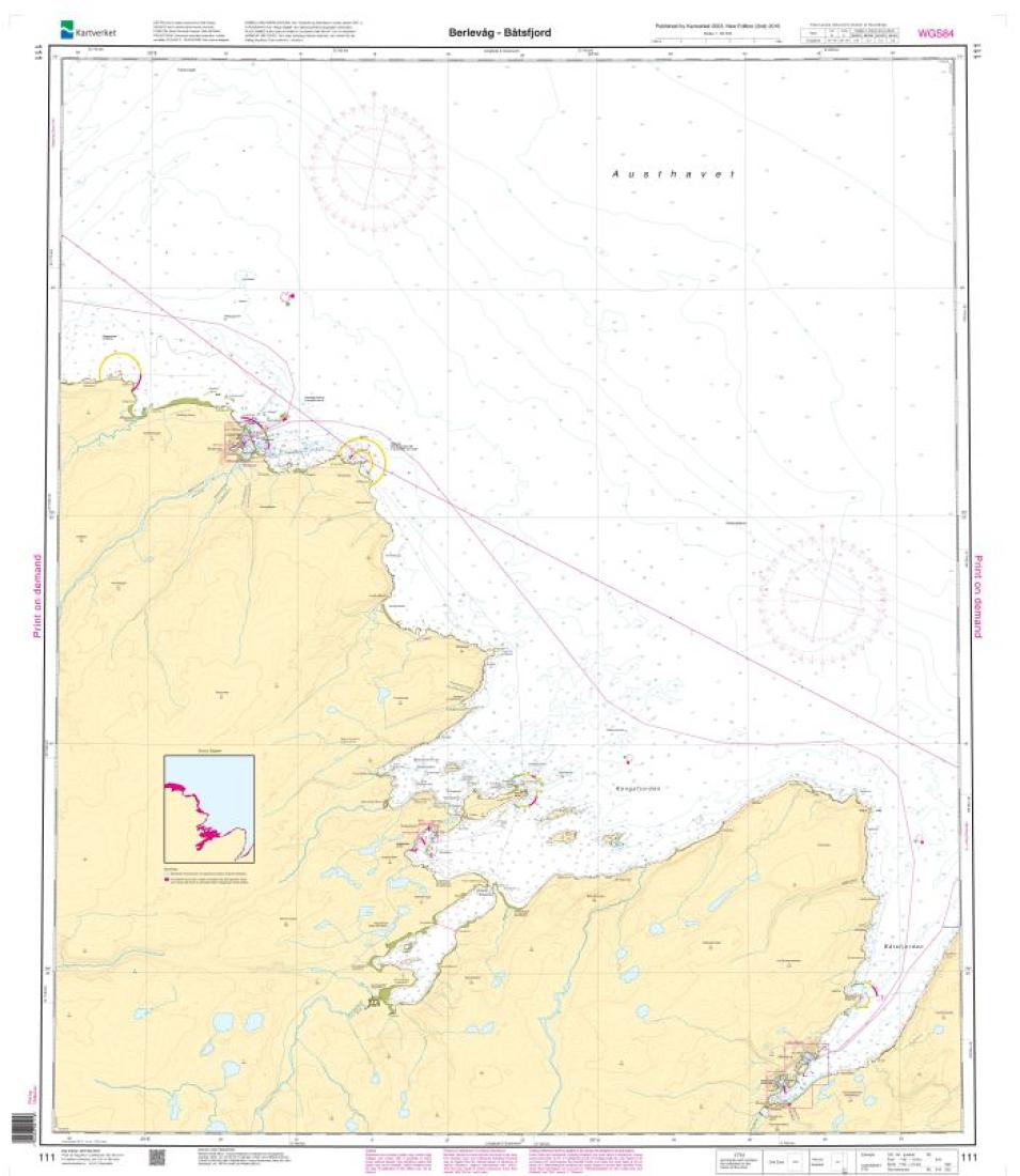 Berlevåg - Båtsfjord - 111 - Norway Kartverket Nautical Charts