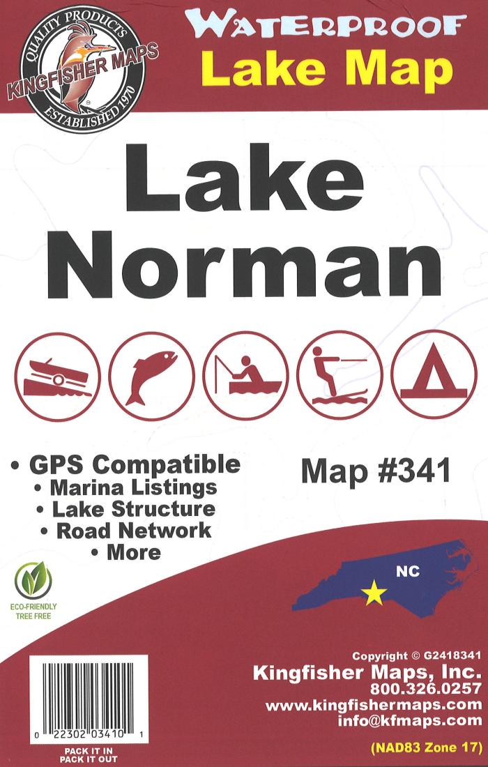 Norman Lake, NC Fishing Map