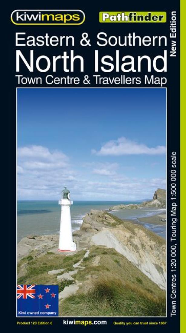 Eastern & southern North Island : town centre & travelers map