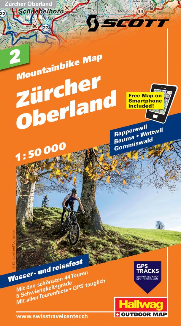 Zürcher Oberland : mountainbike map : 2