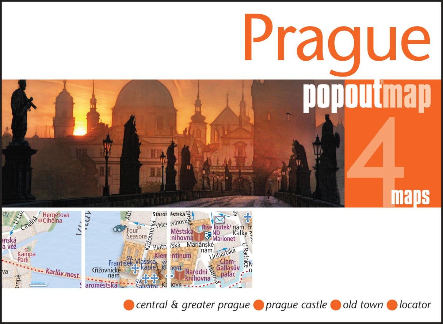 Prague : popoutmap : 4 maps