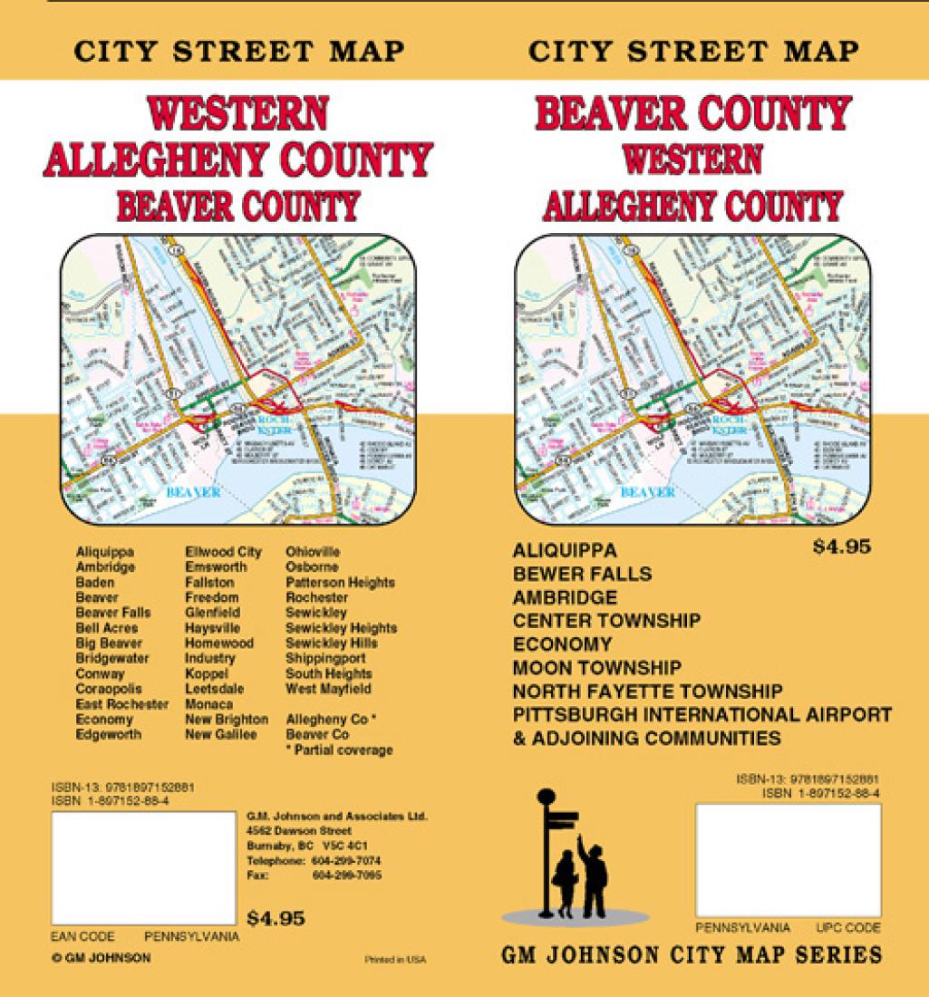 Beaver County : Western Allegheny County : city street map = Western Allegheny County : Beaver County : city street map