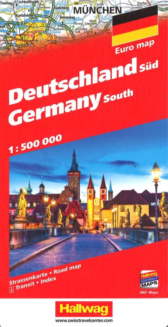 Deutschland süd : Strassenkarte, 1:500,000 = Germany south : road map, 1:500,000 = Allemagne du Sud : carte routière, 1:500,000 = Germania du Sud : carta stradale, 1:500,000