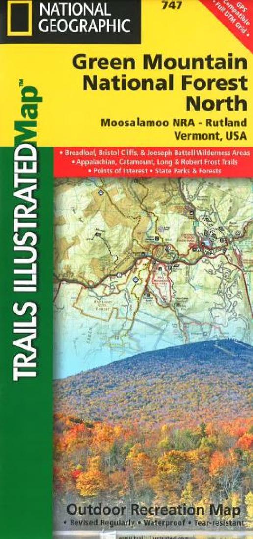 Green Mountains Nat'l Forest, Moosalamoo NRA-Rutland, Map 747