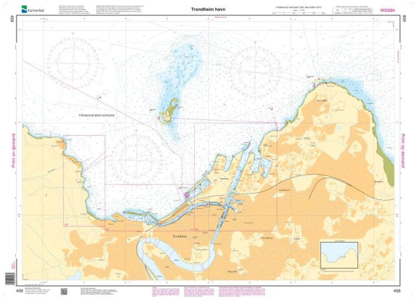 Trondheim havn - 458 - Norway Kartverket Nautical Charts