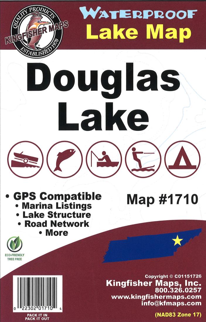Douglas Lake, TN Fishing Map