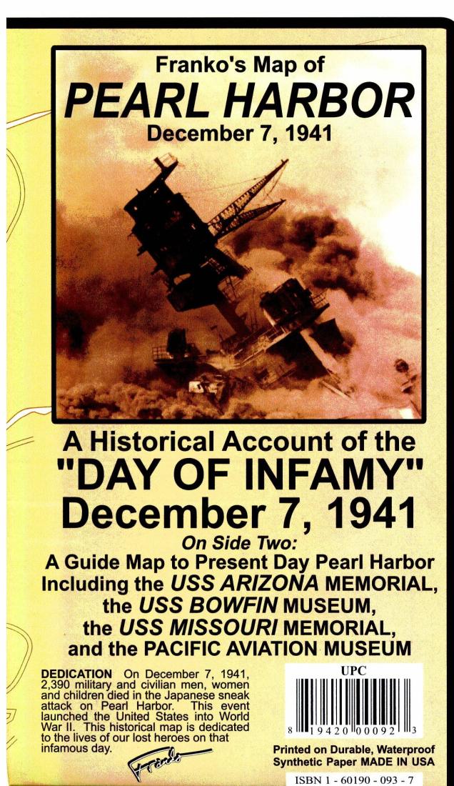 Franko's map of Pearl Harbor : December 7, 1941