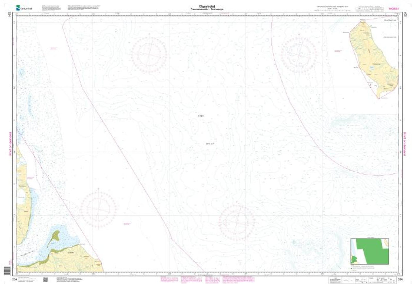 Olgastretet. Freemansundet - Svenskøya - 534 - Norway Kartverket Nautical Charts