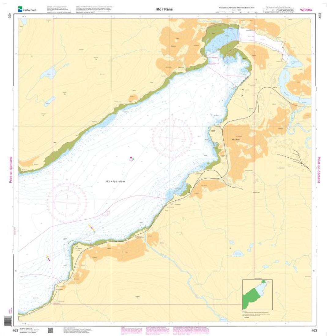 Mo i Rana - 463 - Norway Kartverket Nautical Charts