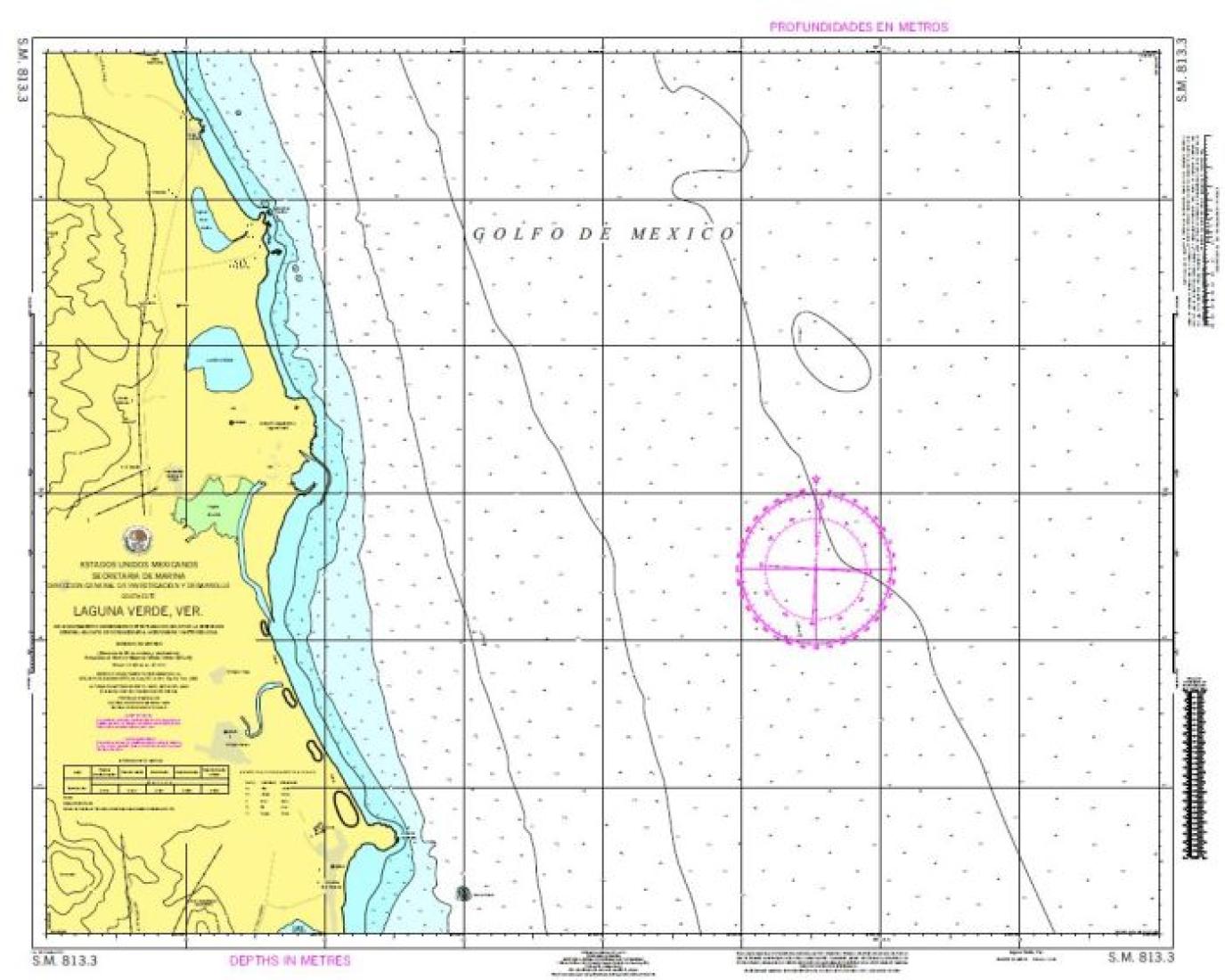 LAGUNA VERDE, VER. - 813.3 - Mexico Nautical Charts by SEMAR
