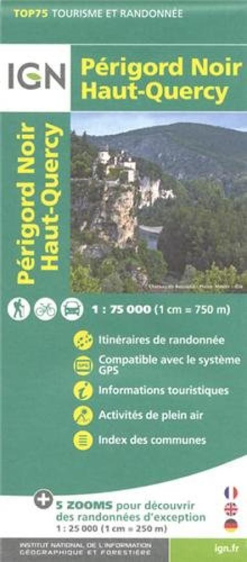 Périgord Noir - Haut-Quercy, France 1:75,000 Topographic Map #26