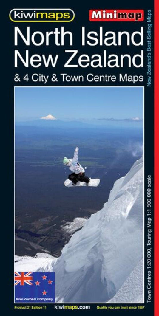 North Island New Zealand : & 4 city & town centre maps