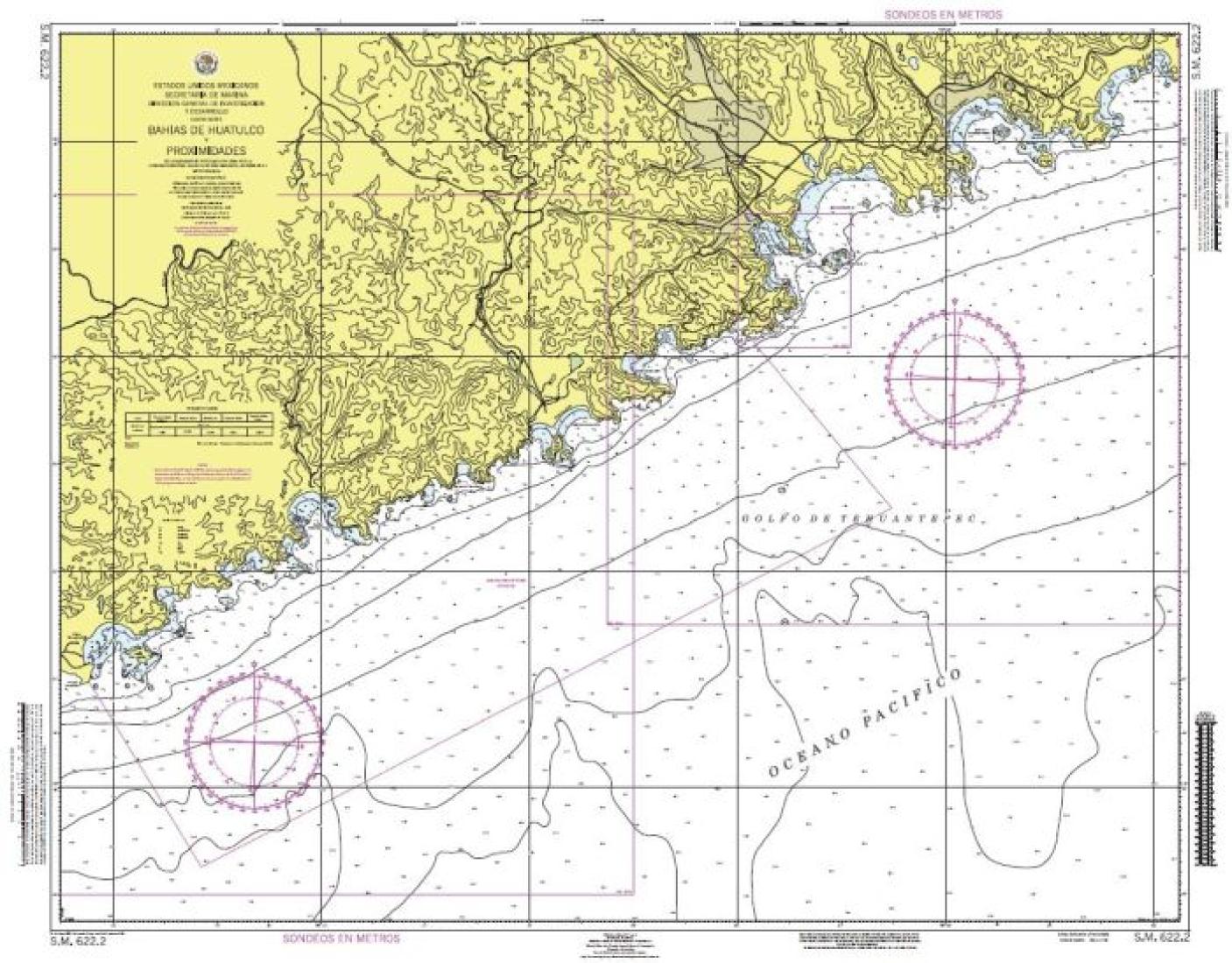 BAHÍAS DE HUATULCO Y PROXIMIDADES - 622.2 - Mexico Nautical Charts by SEMAR