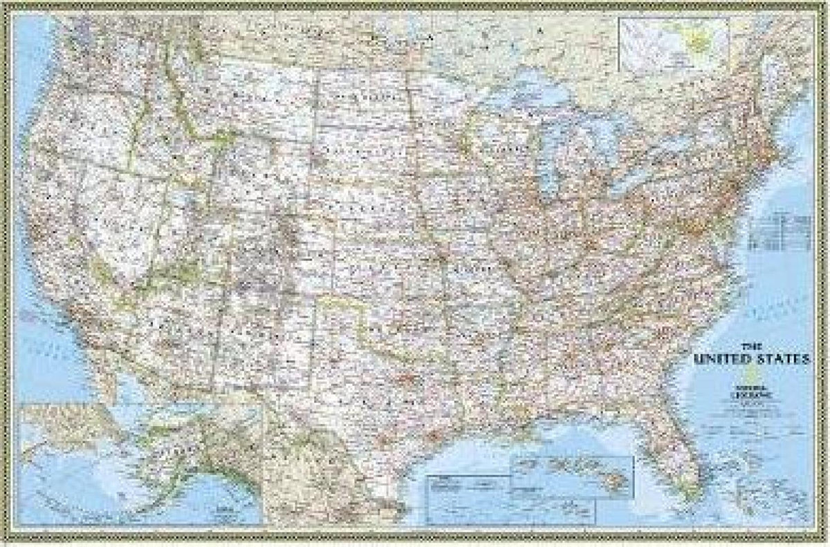 United States Classic Poster Size Wall Map (36" x 24")