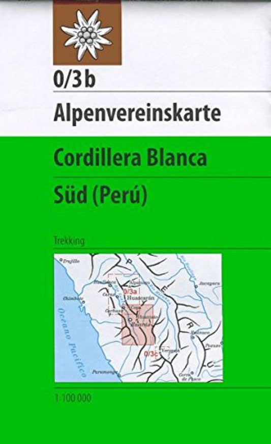 Trekking map - Cordillera Blanca South (Peru)