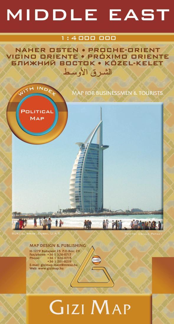 Middle East : 1:4,000,000 : Naher Osten, Proche-Orient : political map