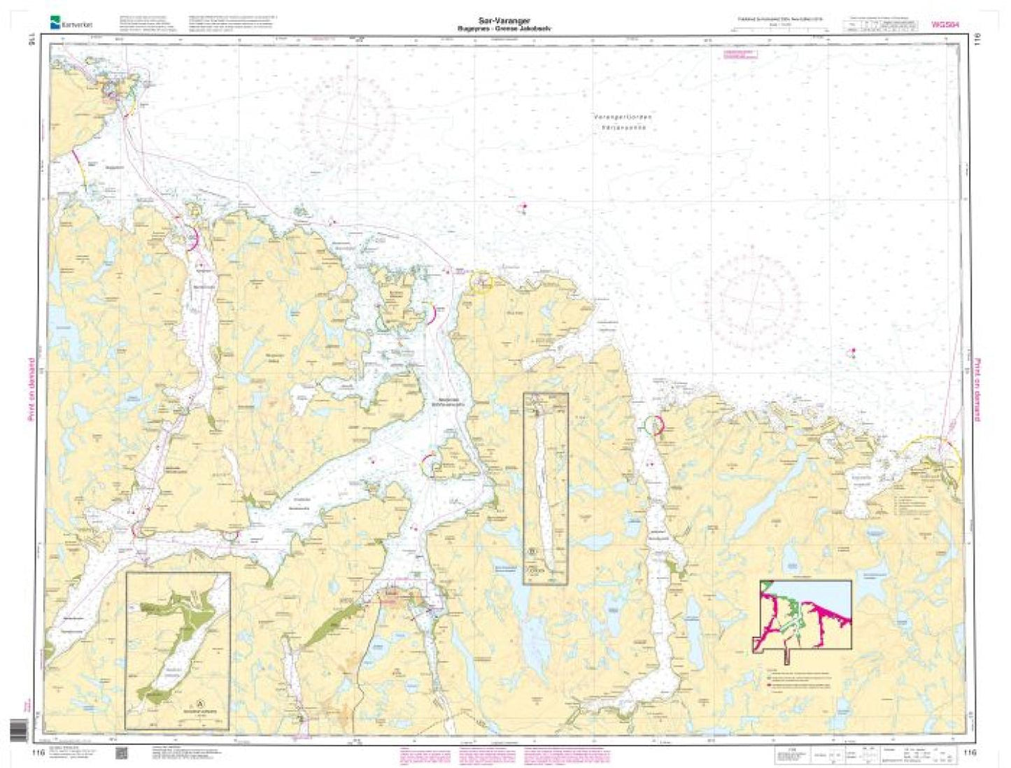 Sør-Varanger, Bugøynes - Grense Jakobselv - 116 - Norway Kartverket Nautical Charts