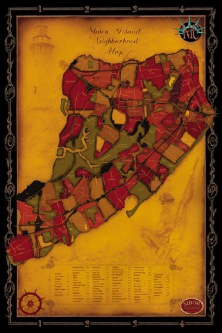Staten Island Neighborhood Map : All 75 Seaworthy Neighborhoods Asail on Their Terrestrial Ship