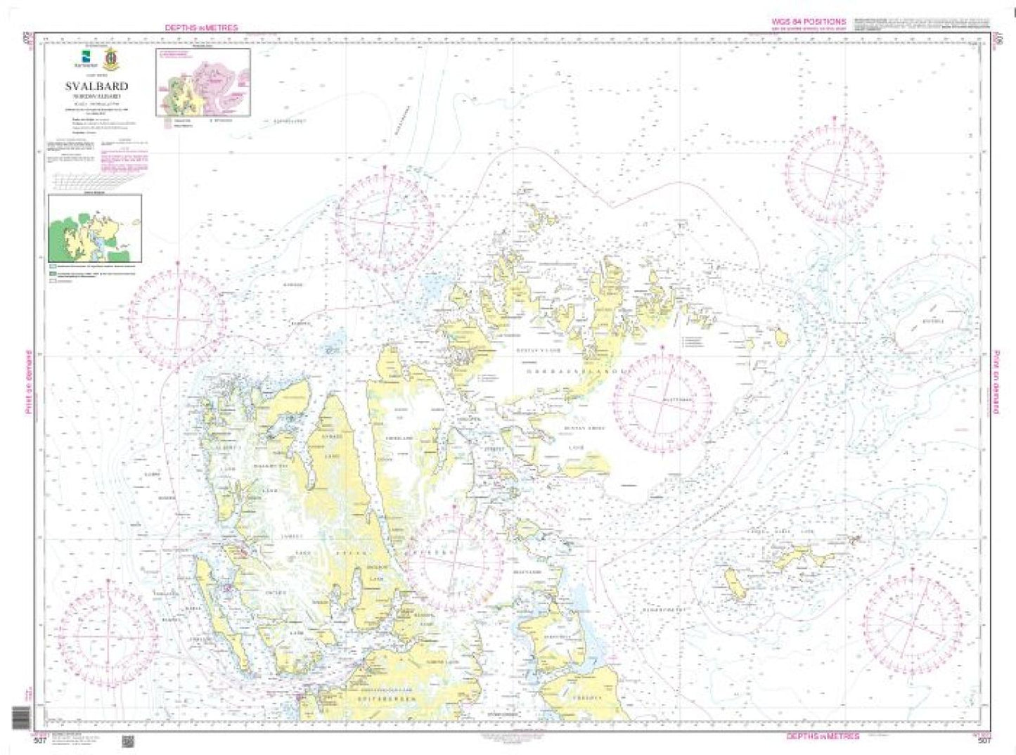 Nordsvalbard - 507 - Norway Kartverket Nautical Charts