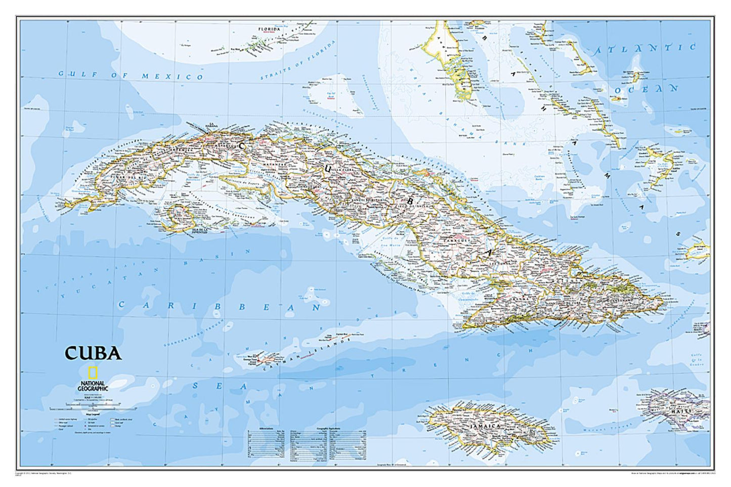 Cuba Classic Wall Map