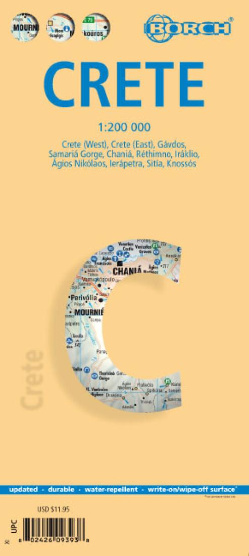 Crete : Crete (West), Crete (East), Gávdos, Samaría Gorge, Chanía, Réthimno, Iráklio, Ágios Nikolaos, Ierápetra, Sitía, Knossós