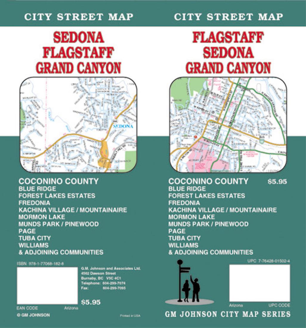 Flagstaff : Sedona : Grand Canyon : city street map = Sedona : Flagstaff : Grand Canyon : city street map