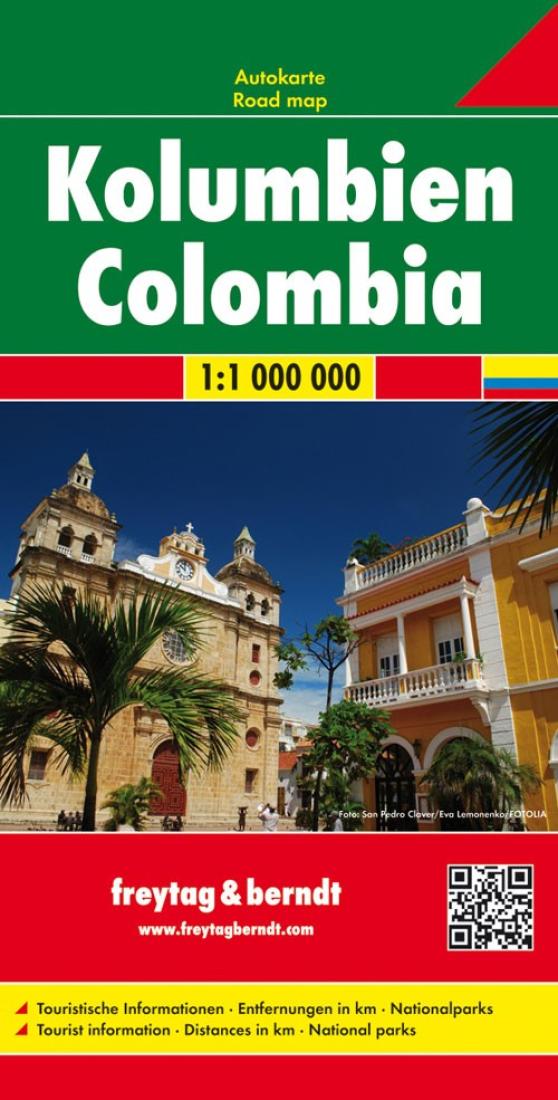 Colombia : road map, 1:1 000 000 = Kolumbien : autokarte, 1:1 000 000 = Colombia : mapa de carreteras, 1:1 000 000 = Colombie : carte routière, 1:1 000 000 = Colombia : carta stradale, 1:1 000 000