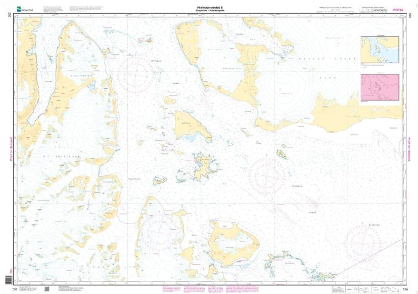 Hinlopenstretet S. Sørporten - Fosterøyane - 536 - Norway Kartverket Nautical Charts