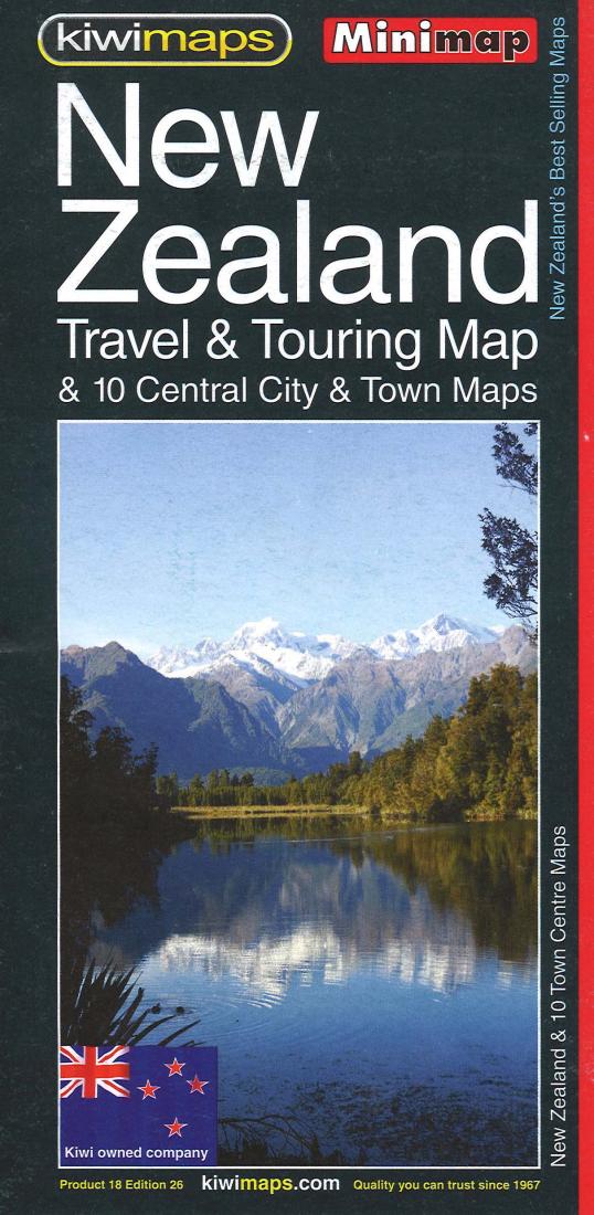 New Zealand : travel & touring map : & 10 central city & town maps