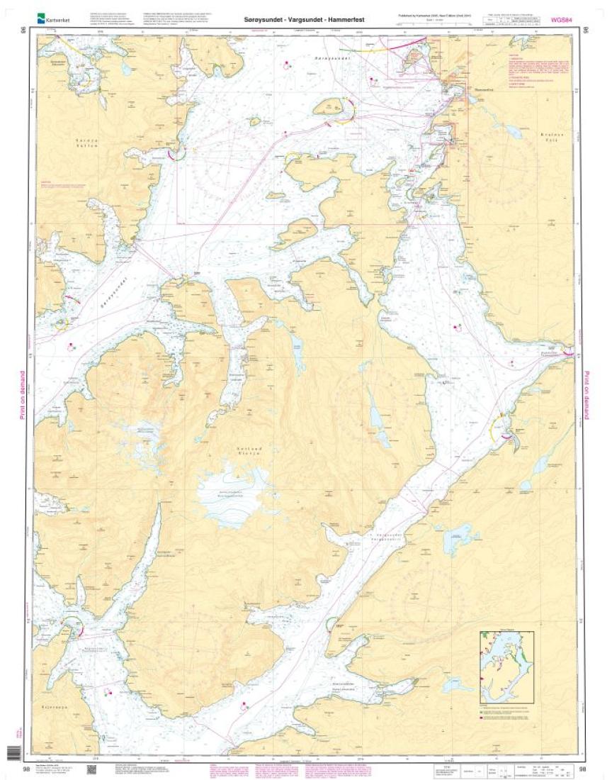 Sørøysund - Vargsund - Hammerfest - 98 - Norway Kartverket Nautical Charts