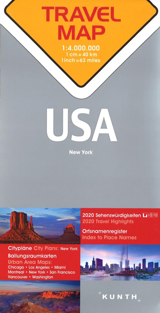 USA/Southern Canada Travel Map