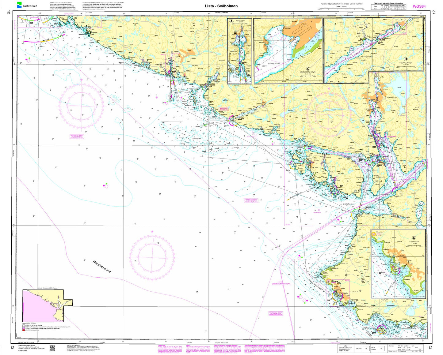 Lista - Svåholmen - 12 - Norway Kartverket Nautical Charts