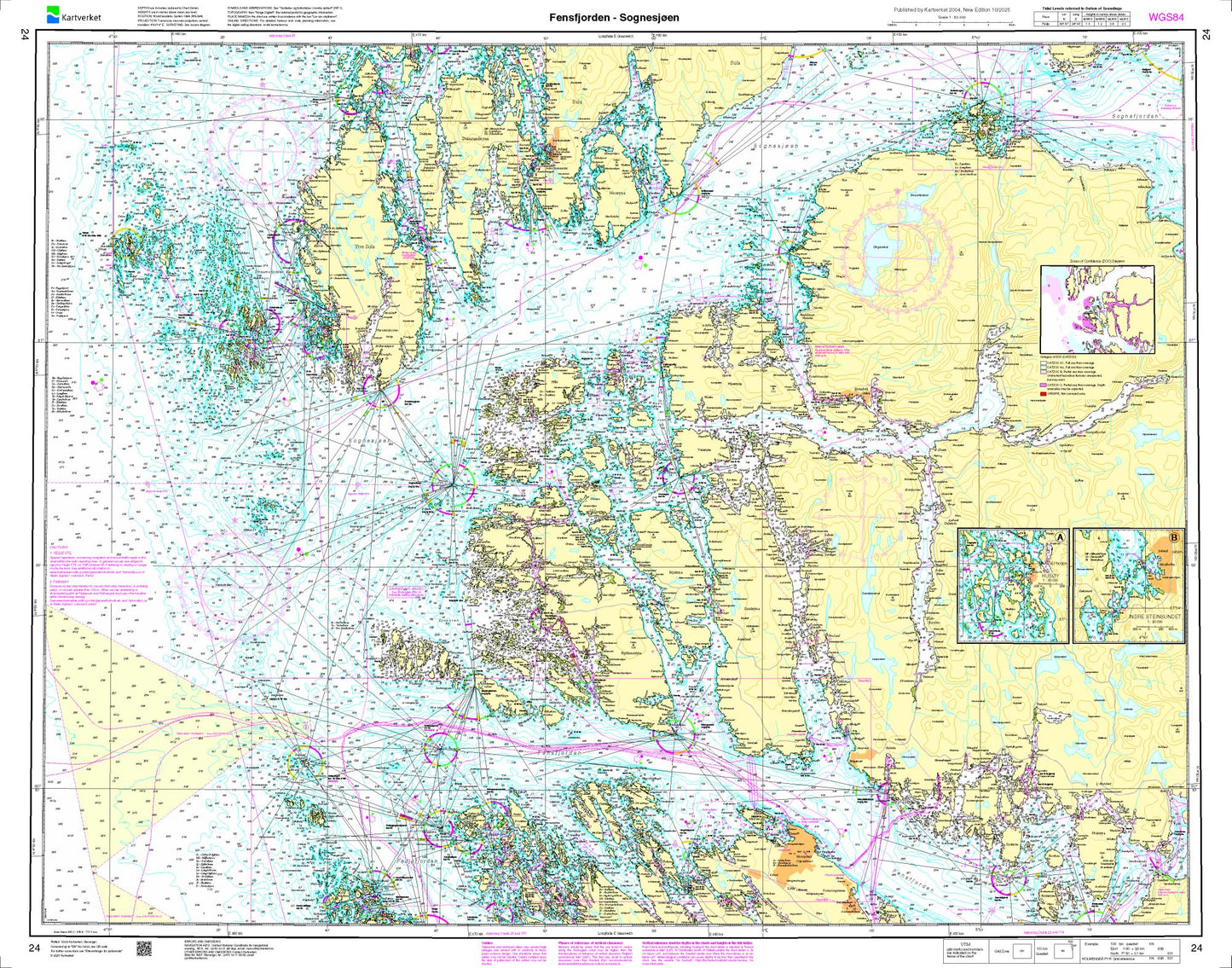 Fensfjorden - Sognesjøen - 24 - Norway Kartverket Nautical Charts