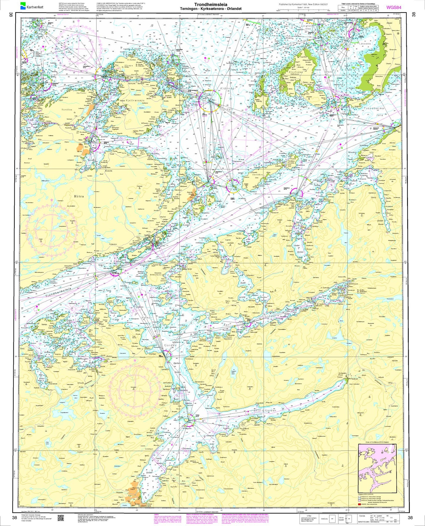 Trondheimsleia Terningen - Kyrkseterøra - Ørlandet - 38 - Norway Kartverket Nautical Charts