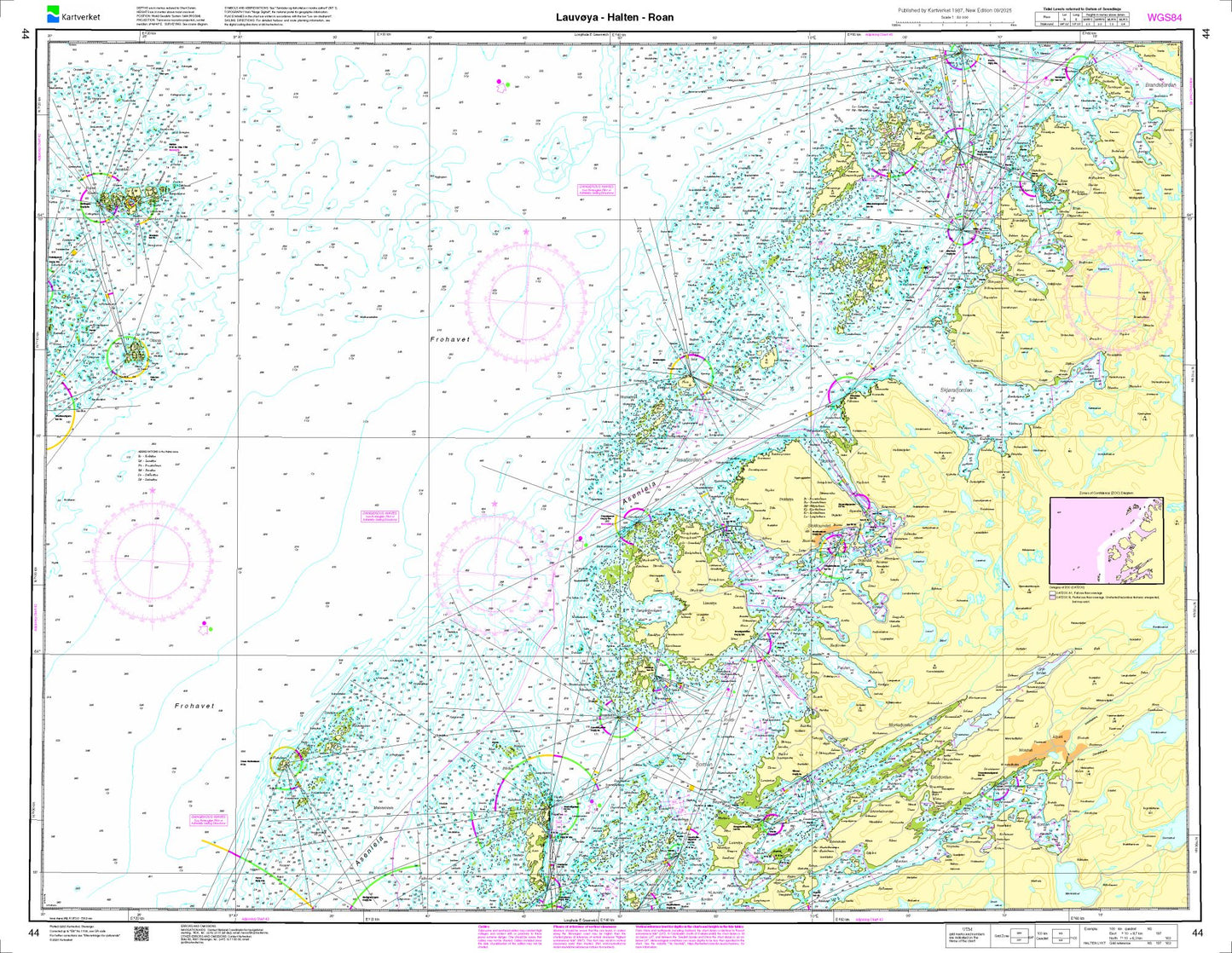 Lauvøya - Halten - Roan - 44 - Norway Kartverket Nautical Charts