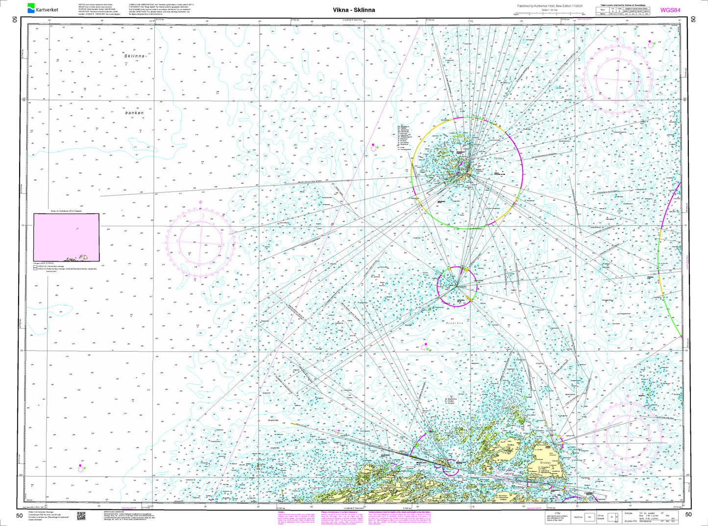 Vikna - Sklinna - 50 - Norway Kartverket Nautical Charts