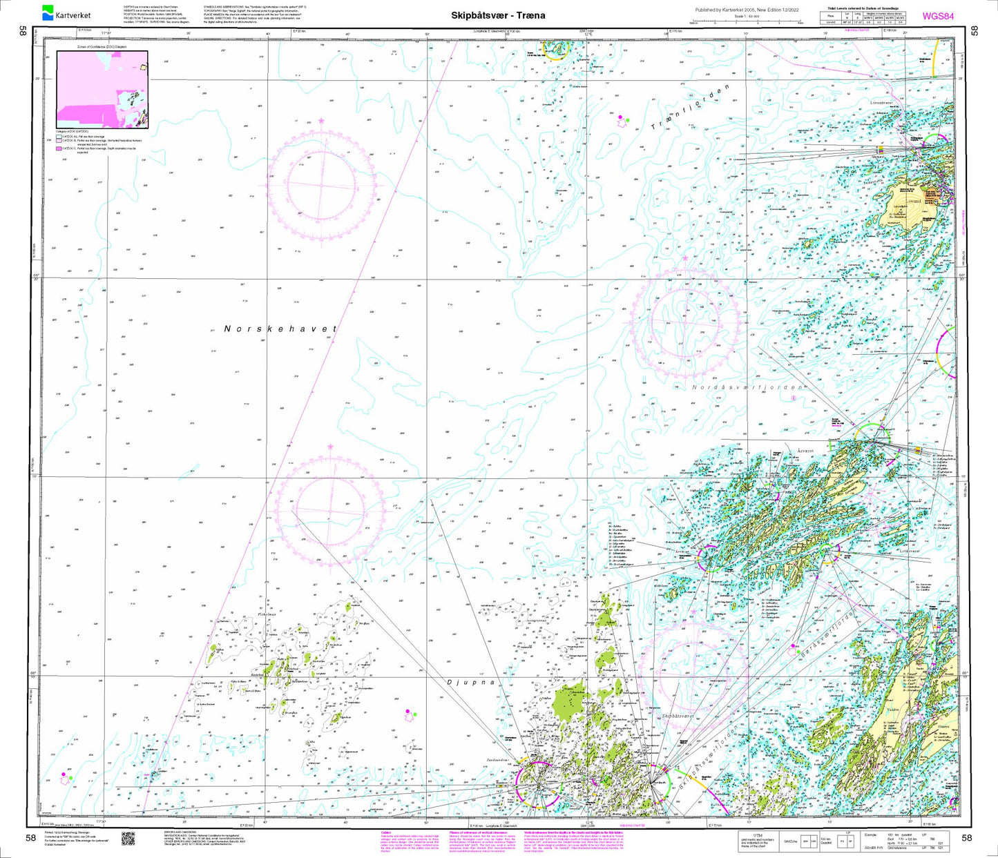 Skipbåtsvær - Træna - 58 - Norway Kartverket Nautical Charts