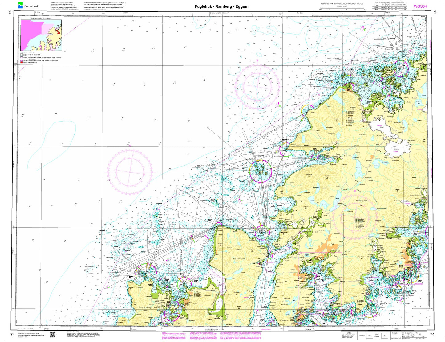 Fuglehuk - Ramberg - Eggum - 74 - Norway Kartverket Nautical Charts