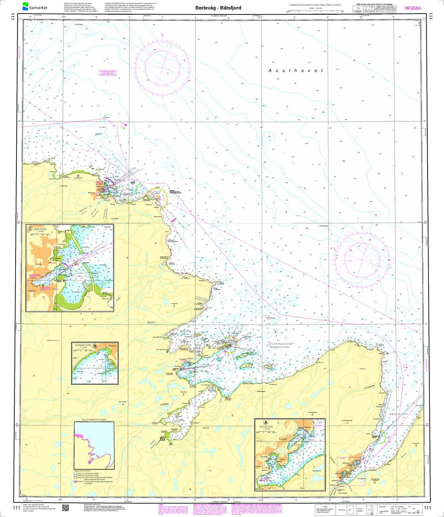 Berlevåg - Båtsfjord - 111 - Norway Kartverket Nautical Charts