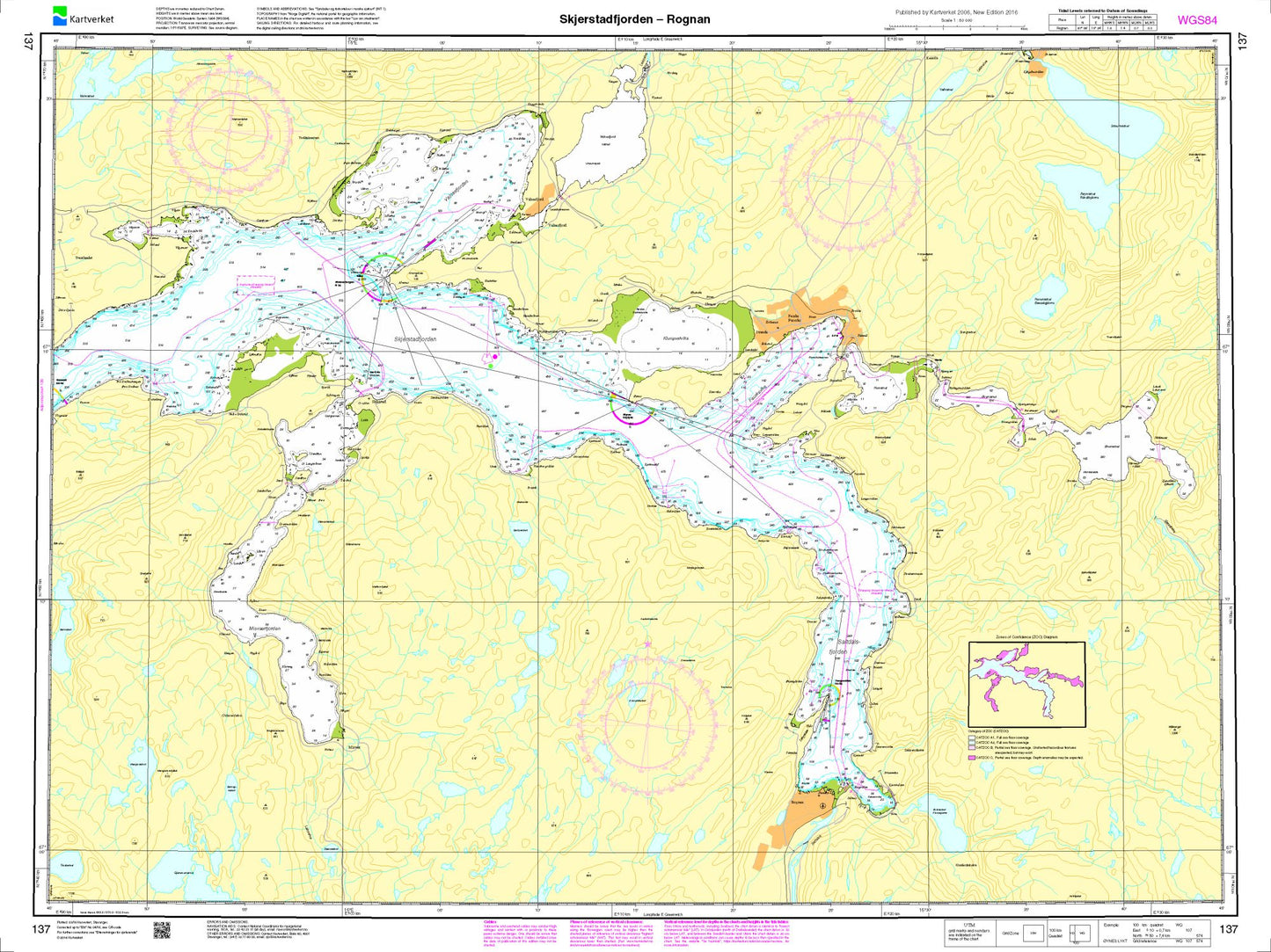 Skjerstadfjorden - Rognan - 137 - Norway Kartverket Nautical Charts
