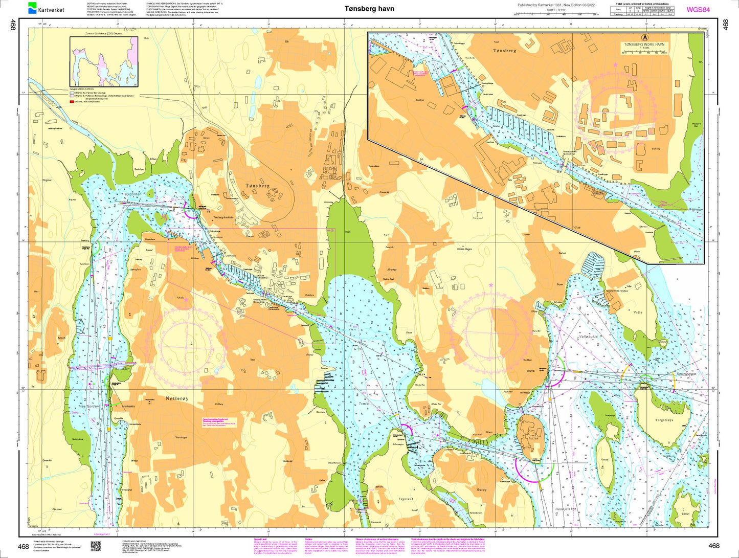 Tønsberg havn - 468 - Norway Kartverket Nautical Charts